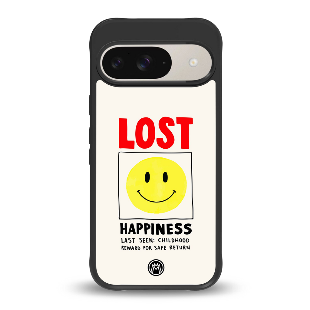 lost happiness back phone cover | glass case for google pixel 9