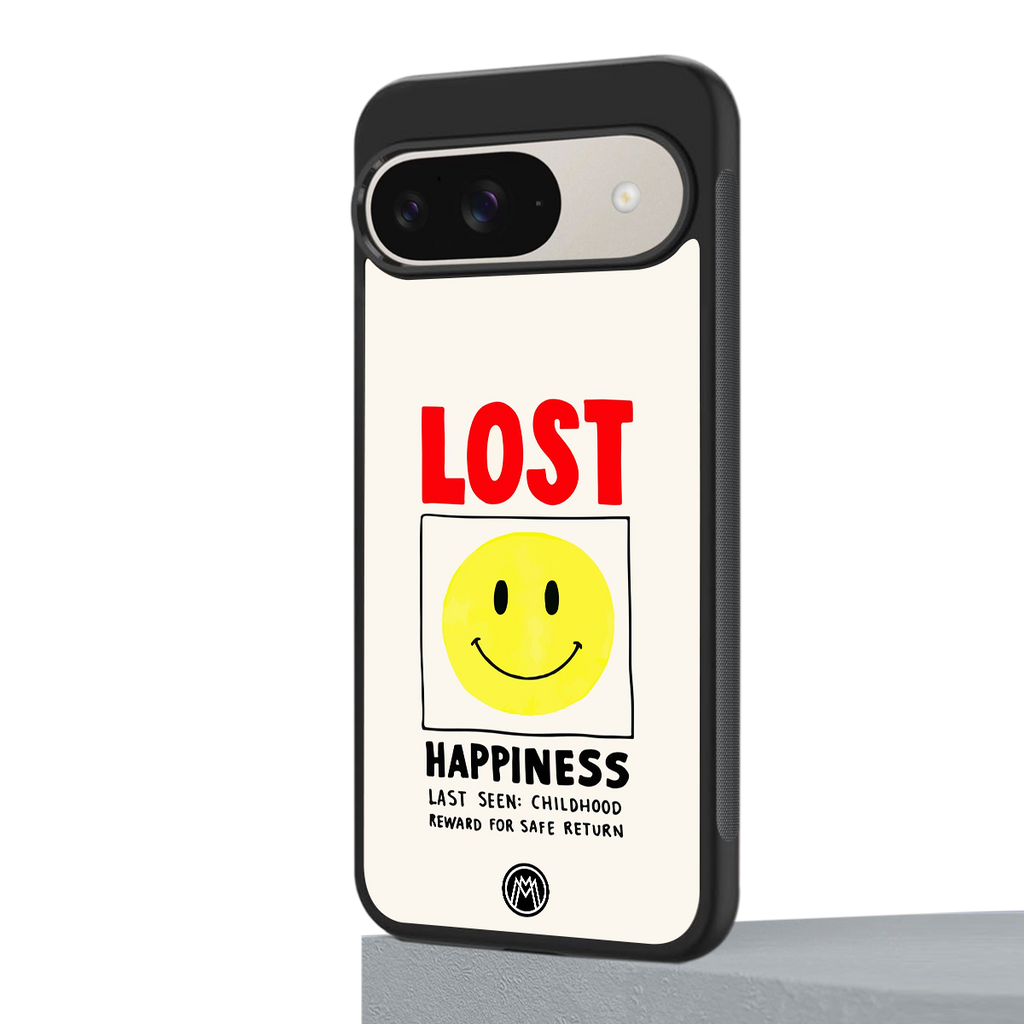 lost happiness back phone cover | glass case for google pixel 9