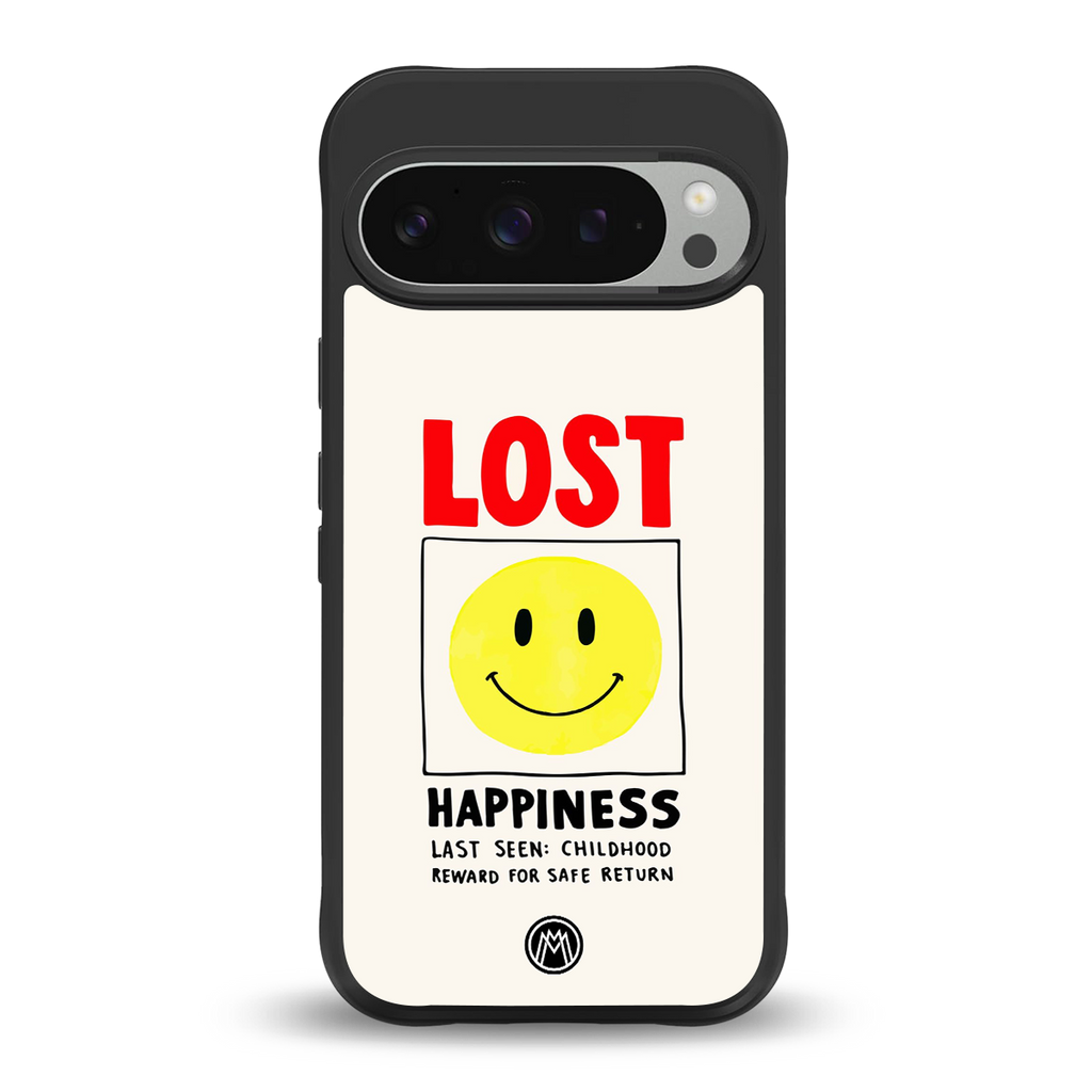 lost happiness back phone cover | glass case for google pixel 9 pro