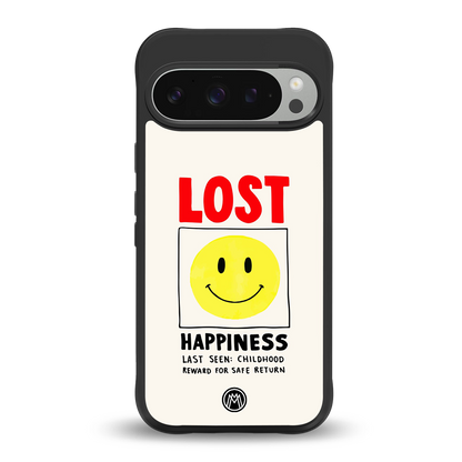 lost happiness back phone cover | glass case for google pixel 9 pro