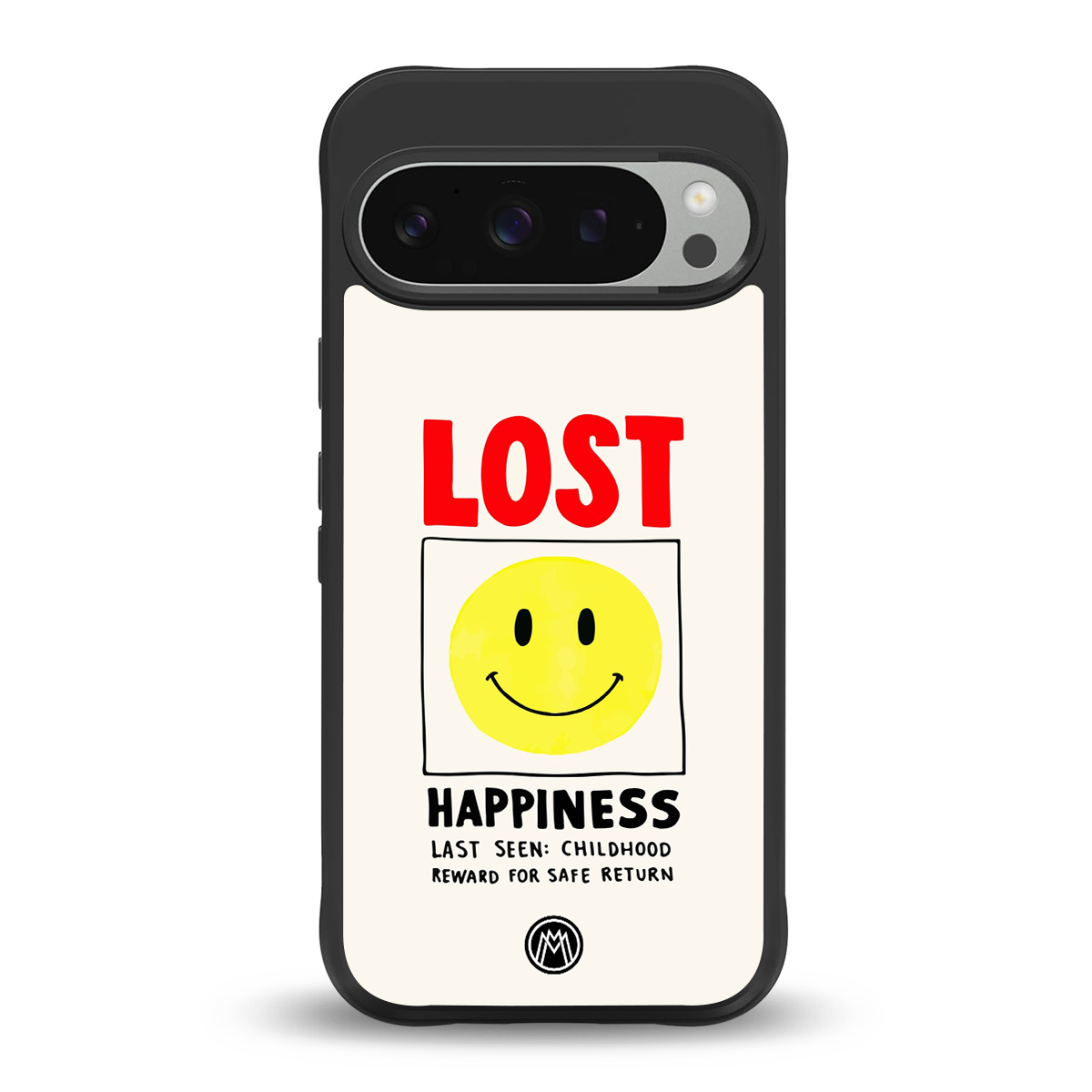lost happiness back phone cover | glass case for google pixel 9 pro xl
