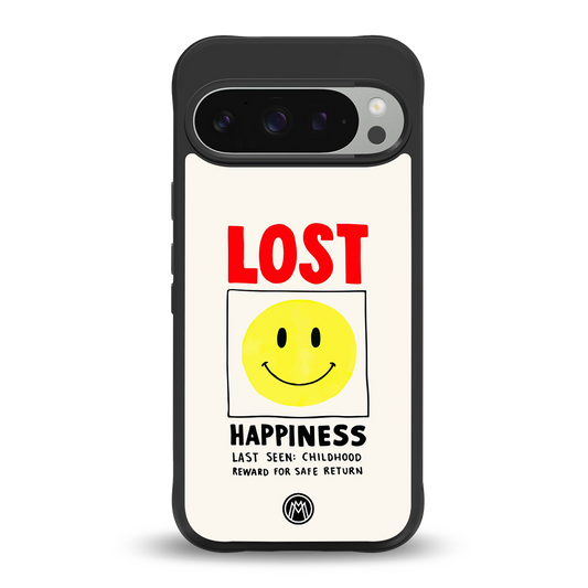 lost happiness back phone cover | glass case for google pixel 9 pro xl