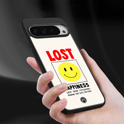 lost happiness back phone cover | glass case for google pixel 9 pro xl