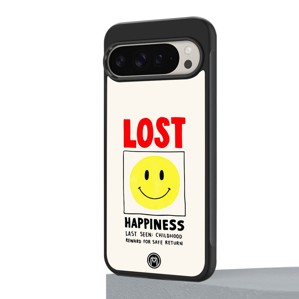 lost happiness back phone cover | glass case for google pixel 9 pro