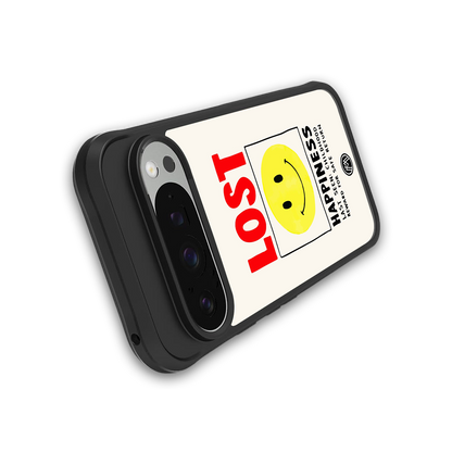 lost happiness back phone cover | glass case for google pixel 9 pro xl