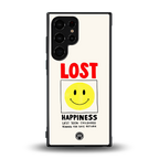 lost happiness back phone cover | glass case for samsung galaxy s24 ultra