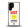 lost happiness back phone cover | glass case for samsung galaxy s23 ultra