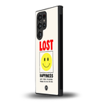 lost happiness back phone cover | glass case for samsung galaxy s23 ultra