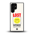 lost happiness back phone cover | glass case for samsung galaxy s25 ultra