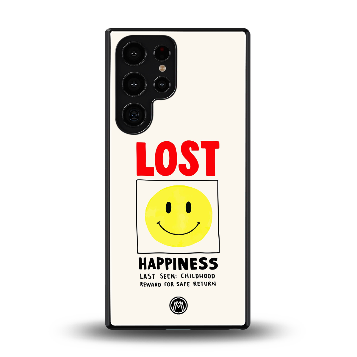 lost happiness back phone cover | glass case for samsung galaxy s25 ultra