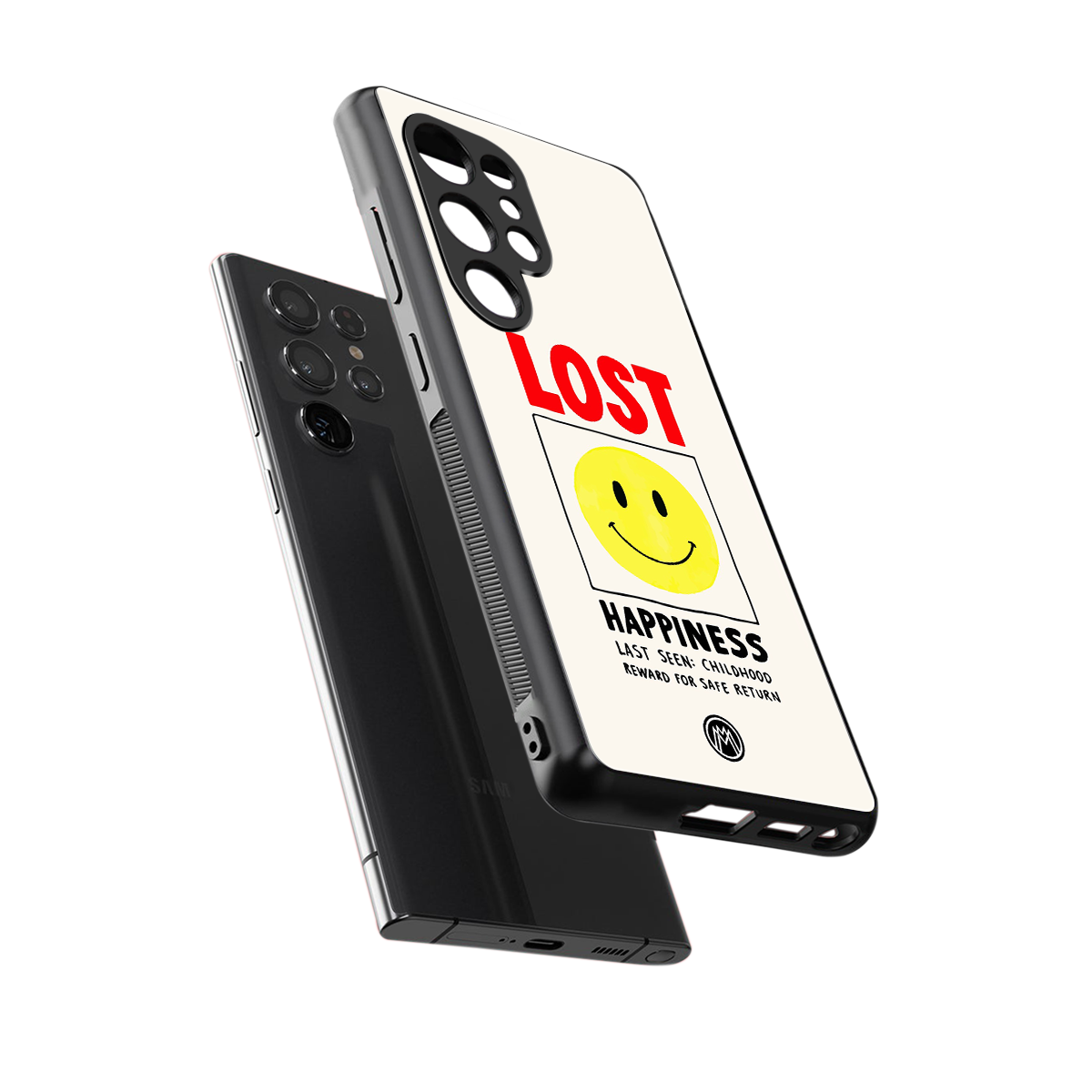 lost happiness back phone cover | glass case for samsung galaxy s25 ultra