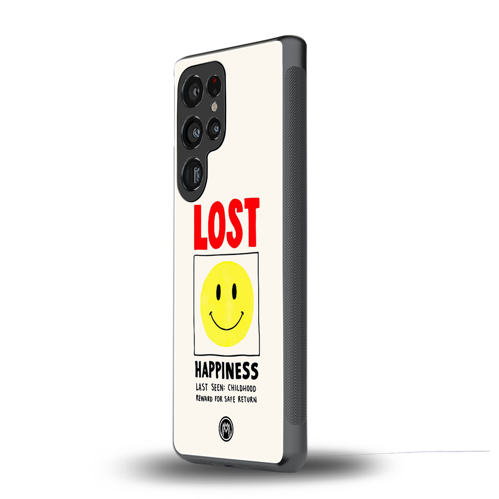 lost happiness back phone cover | glass case for samsung galaxy s25 ultra