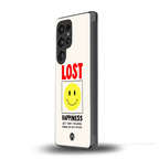lost happiness back phone cover | glass case for samsung galaxy s25 ultra