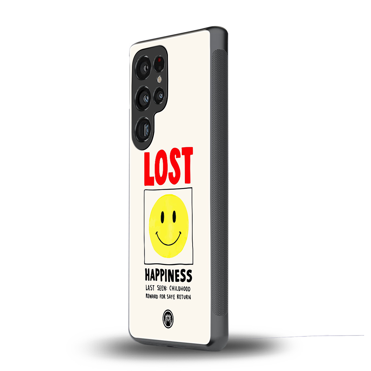lost happiness back phone cover | glass case for samsung galaxy s25 ultra