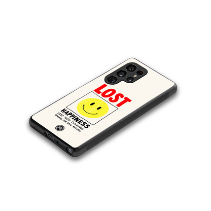 lost happiness back phone cover | glass case for samsung galaxy s25 ultra