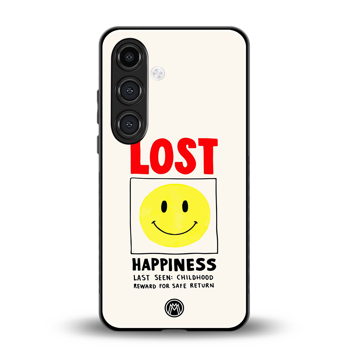 lost happiness back phone cover | glass case for samsung galaxy s23 plus