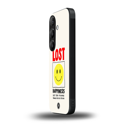 lost happiness back phone cover | glass case for samsung galaxy s24 fe