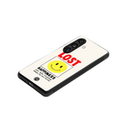 lost happiness back phone cover | glass case for samsung galaxy s24 fe
