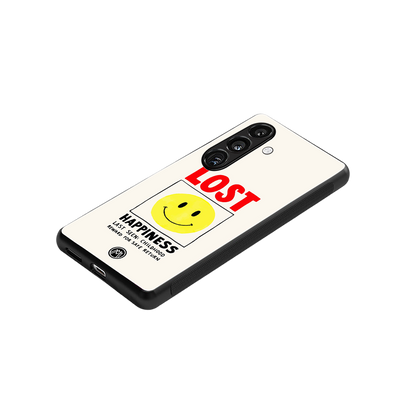 lost happiness back phone cover | glass case for samsung galaxy s24 fe