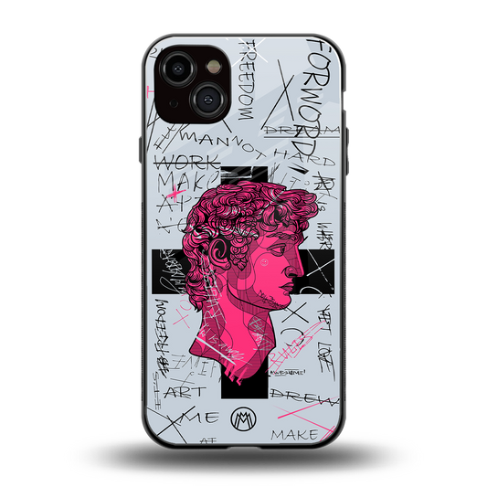 lost in reality david back phone cover | glass case for iphone 15 plus