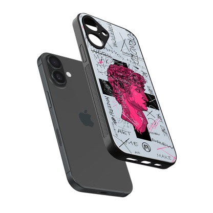 lost in reality david back phone cover | glass case for iphone 16 plus
