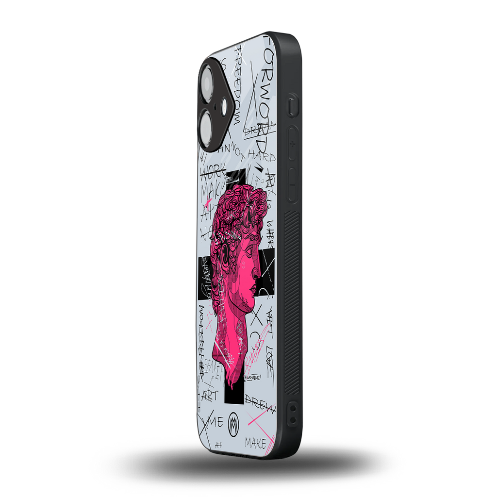 lost in reality david back phone cover | glass case for iphone 16 plus