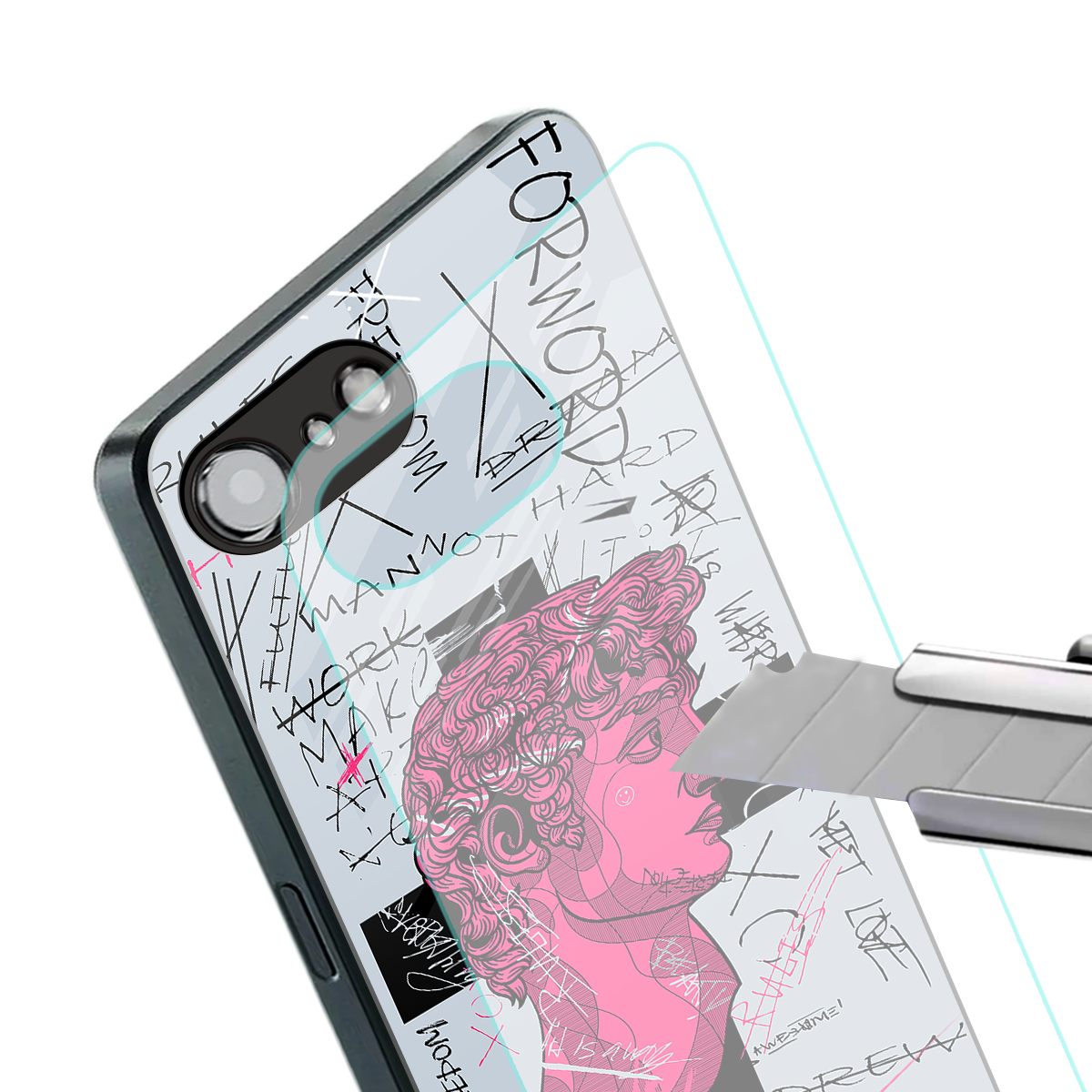 lost in reality david back phone cover | glass case for iphone 16e