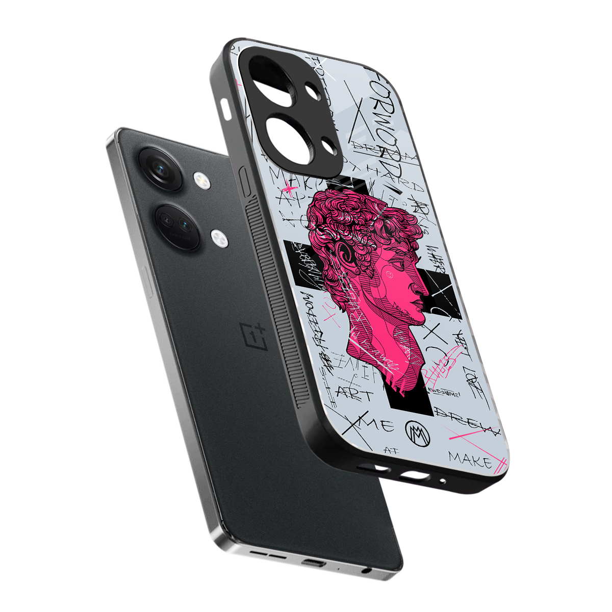 lost in reality david back phone cover | glass case for oneplus nord 3