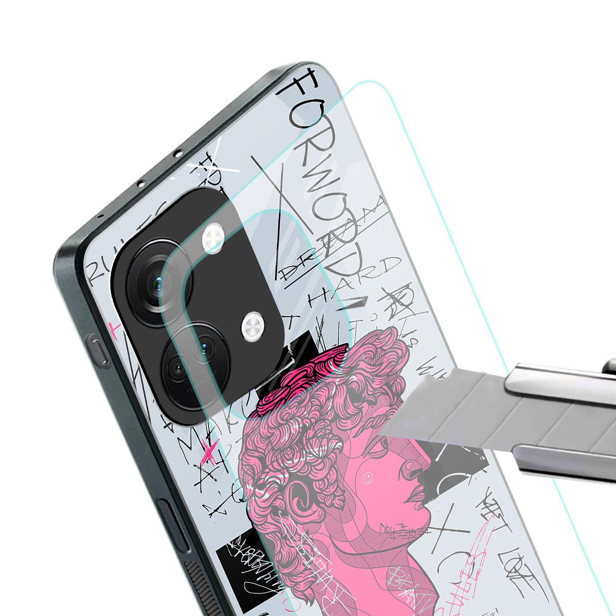lost in reality david back phone cover | glass case for oneplus nord 3