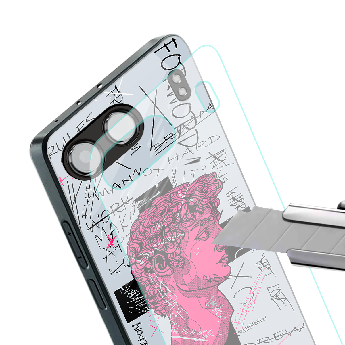 lost in reality david back phone cover | glass case for oneplus nord 4