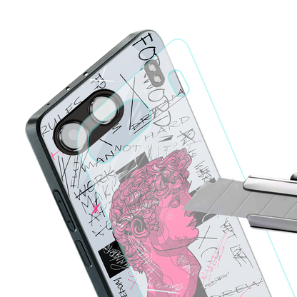 lost in reality david back phone cover | glass case for oneplus nord 4
