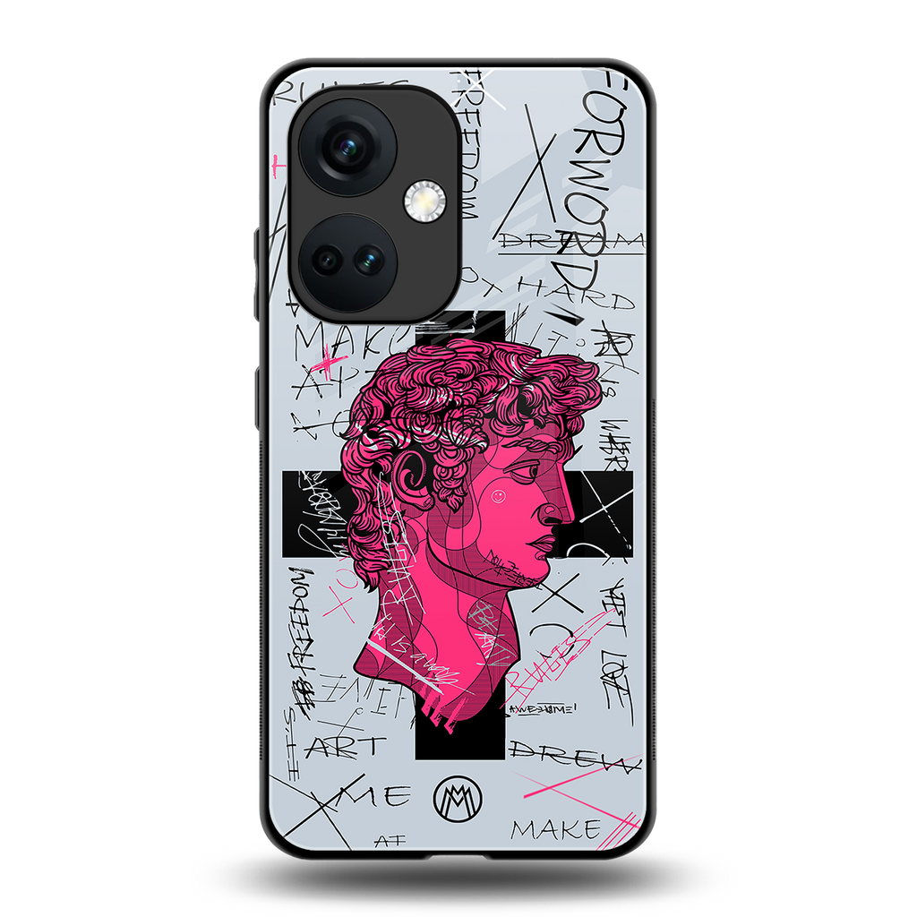 lost in reality david back phone cover | glass case for oneplus nord ce 3