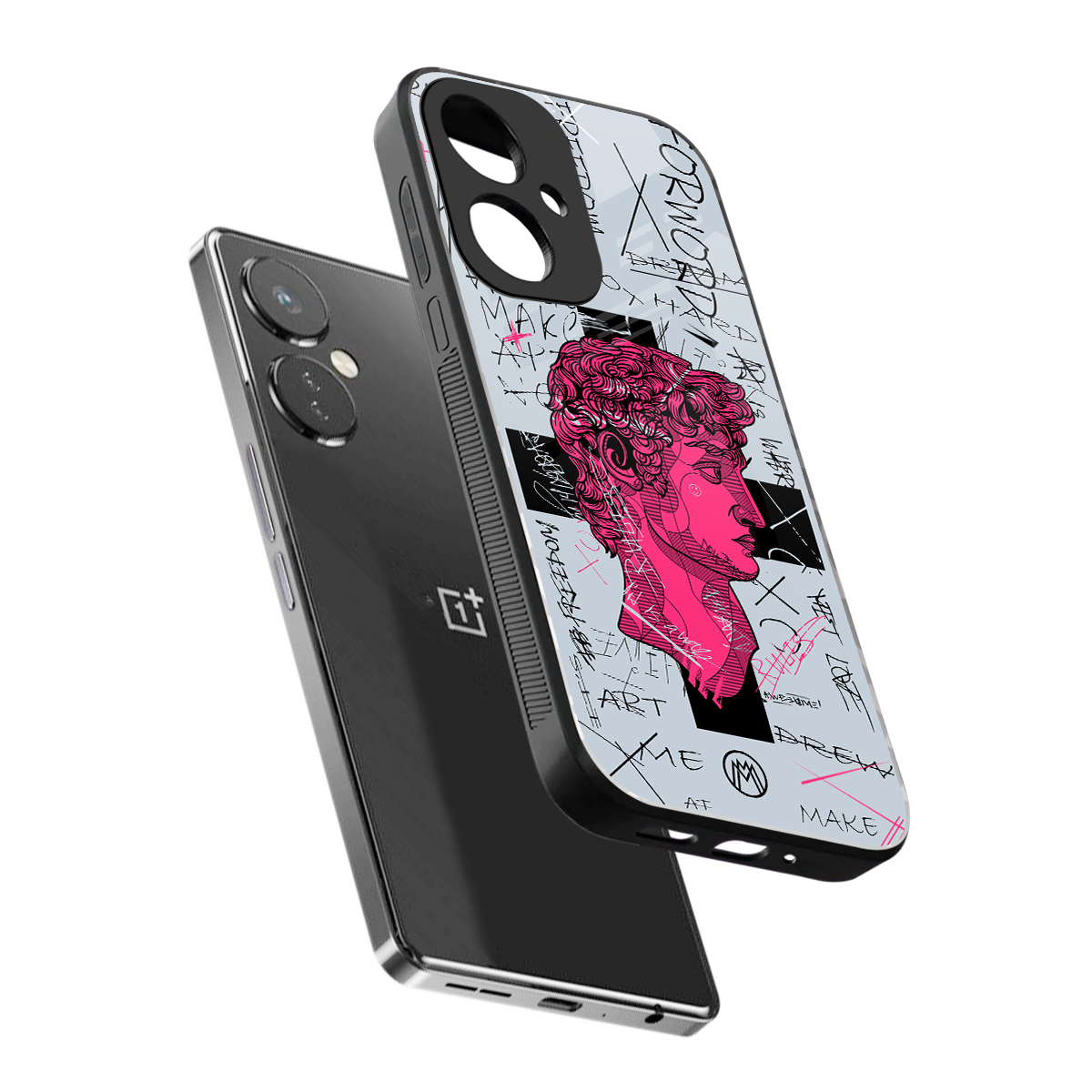 lost in reality david back phone cover | glass case for oneplus nord ce 3