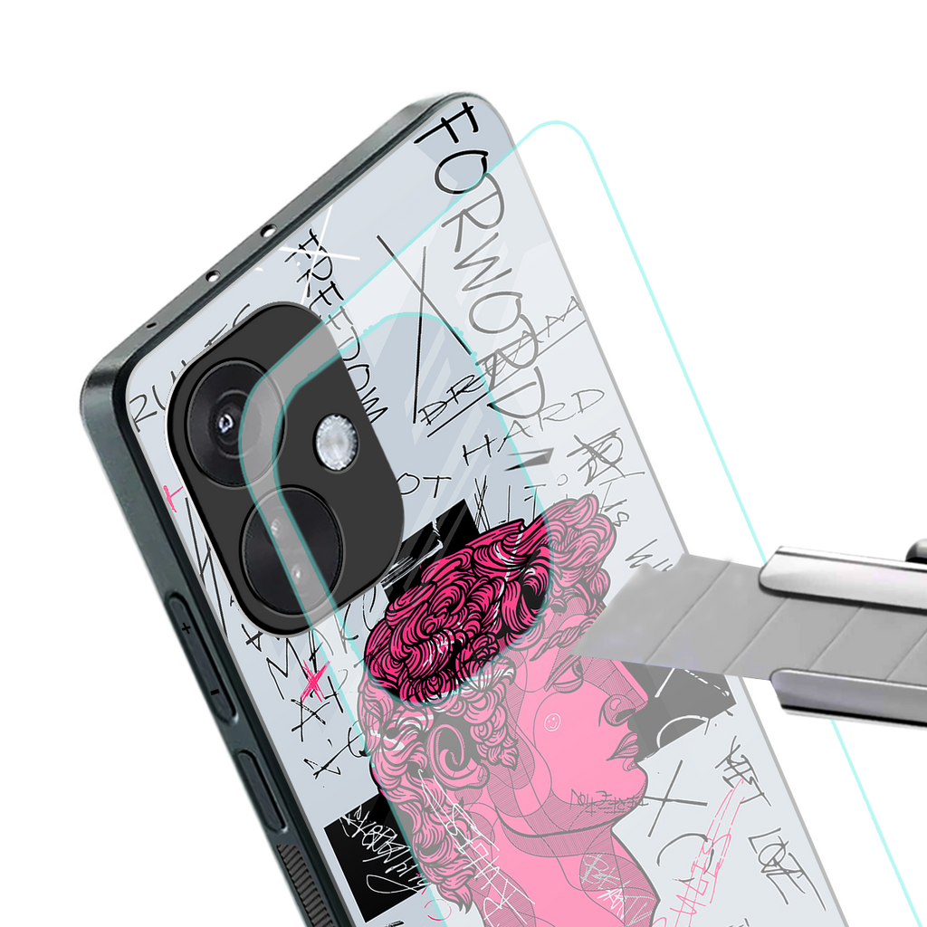 lost in reality david back phone cover | glass case for oneplus nord ce 3
