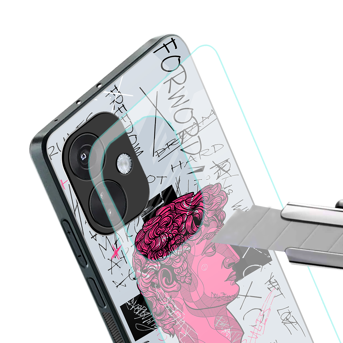 lost in reality david back phone cover | glass case for oneplus nord ce 3