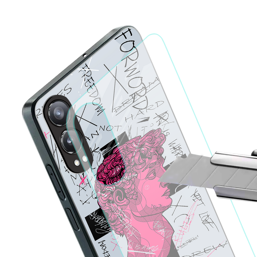 lost in reality david back phone cover | glass case for oneplus nord ce 4 lite