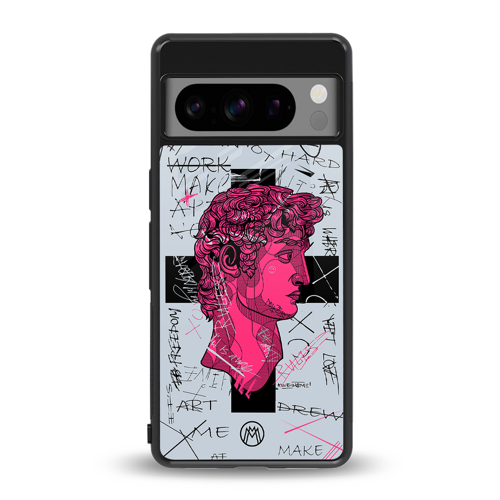 lost in reality david back phone cover | glass case for google pixel 8 pro