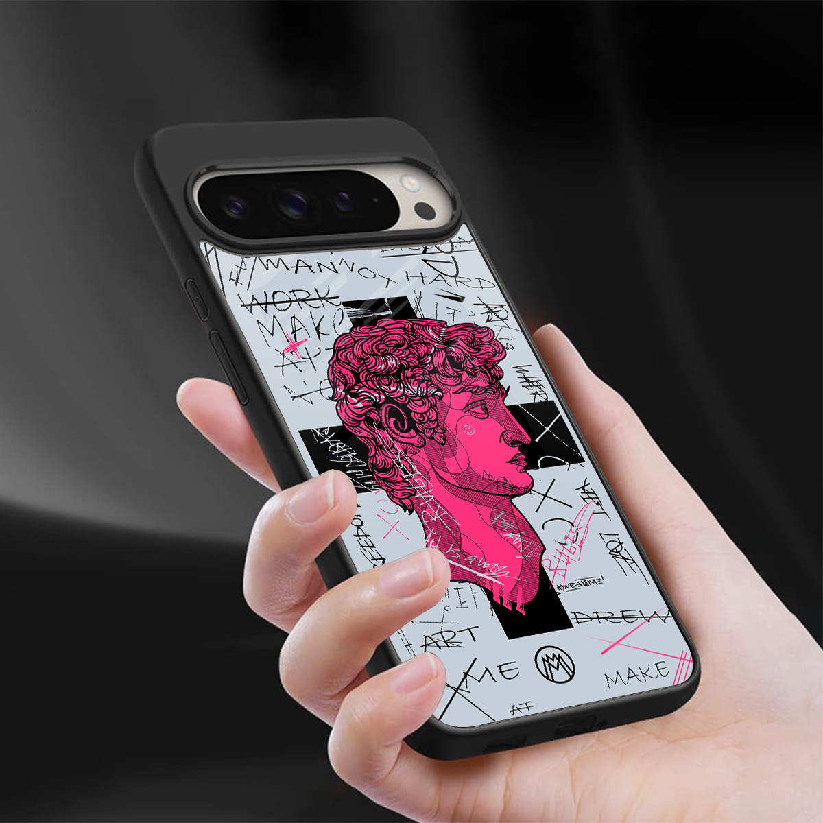 lost in reality david back phone cover | glass case for google pixel 9 pro xl