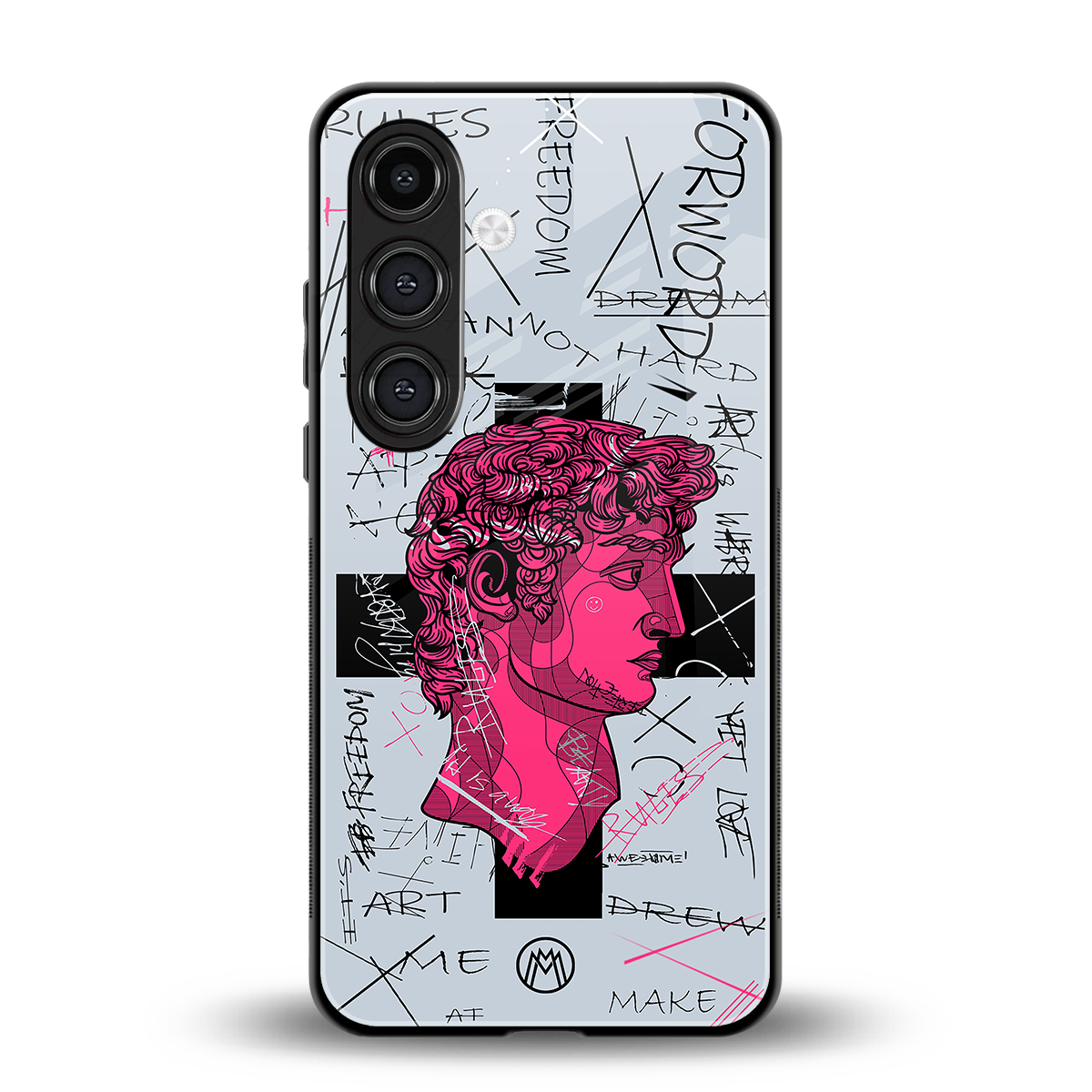 lost in reality david back phone cover | glass case for samsung galaxy s23 plus