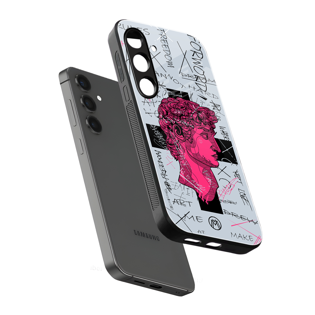 lost in reality david back phone cover | glass case for samsung galaxy s23 plus