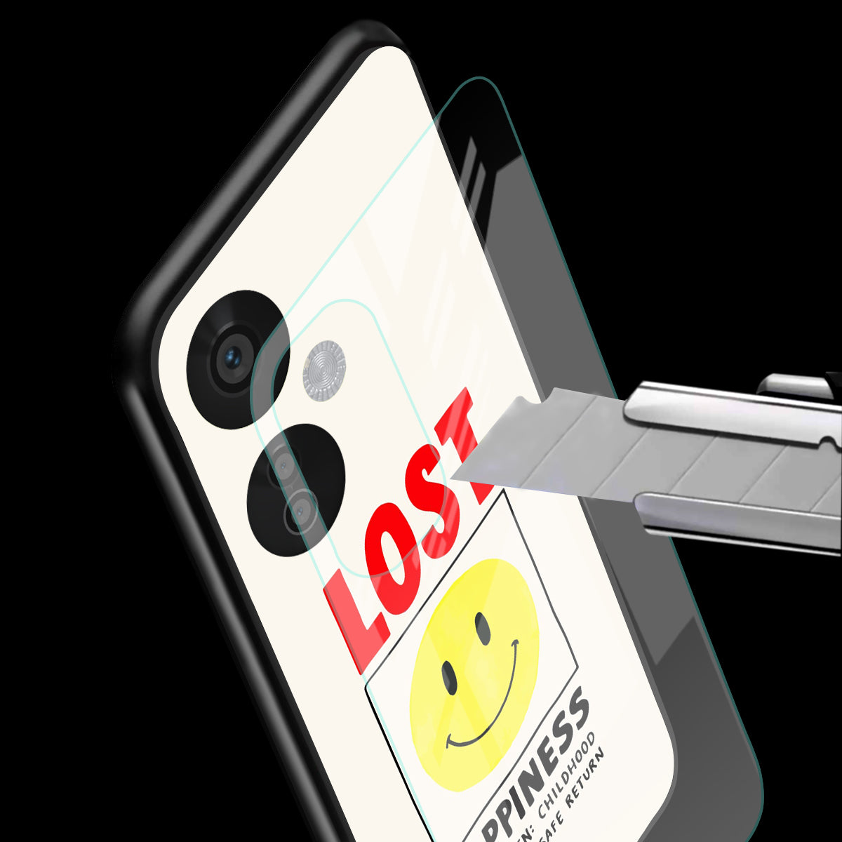 Lost Happiness Phone Cover | Glass Case