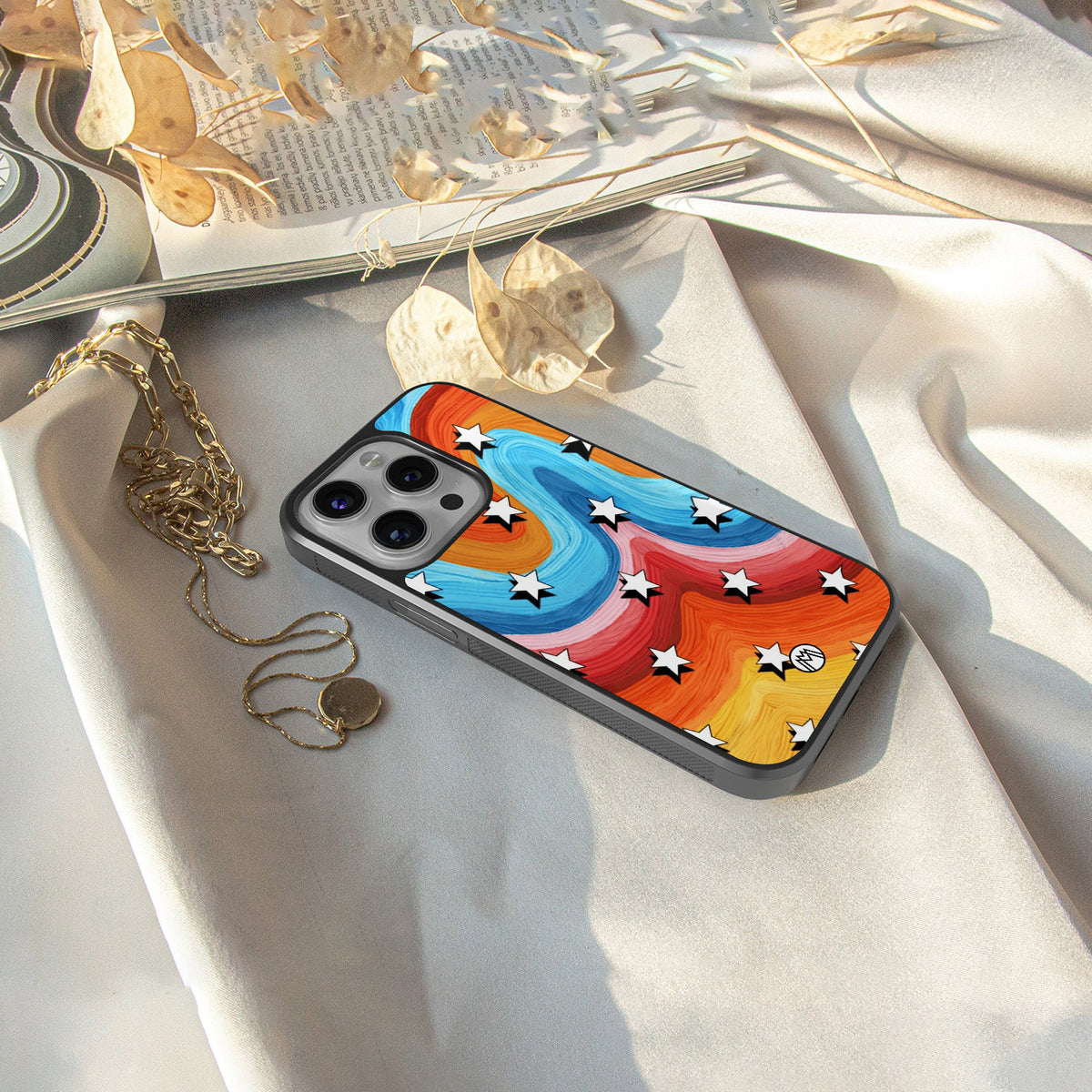 lost in paradise back phone cover | glass case for iphone 15 pro