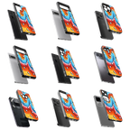 Durable Glass Back Mobile Case for iPhone, Samsung, OnePlus, Google Pixel, Redmi, Vivo, Oppo