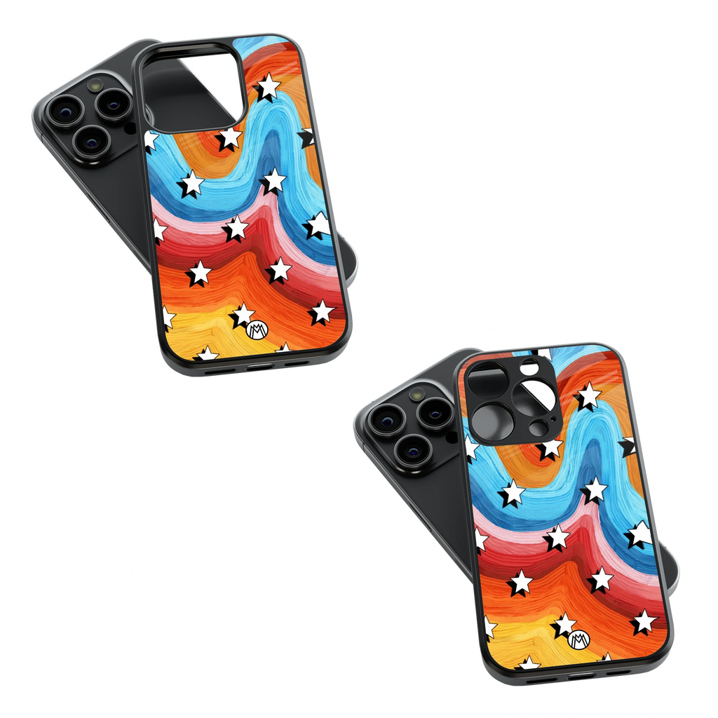 Trendy Glass Back Mobile Case for iPhone, Samsung, Redmi, OnePlus, Google Pixel, Motorola