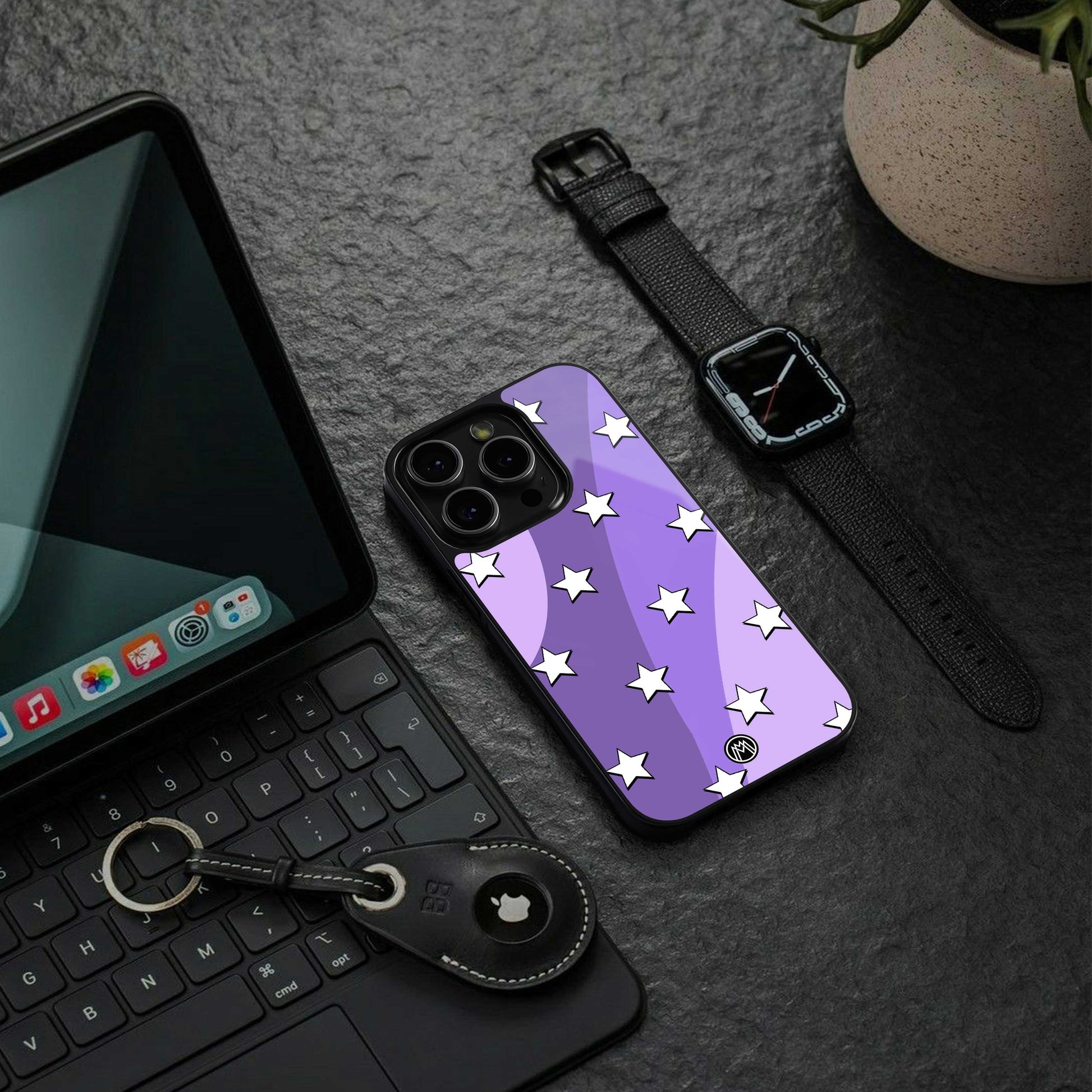 lost in paradise grape edition back phone cover | glass case for iphone 13 pro max