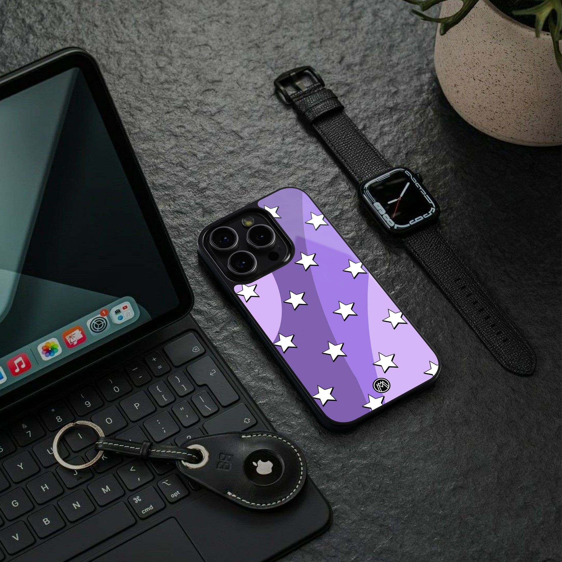 lost in paradise grape edition back phone cover | glass case for iphone 16 pro max