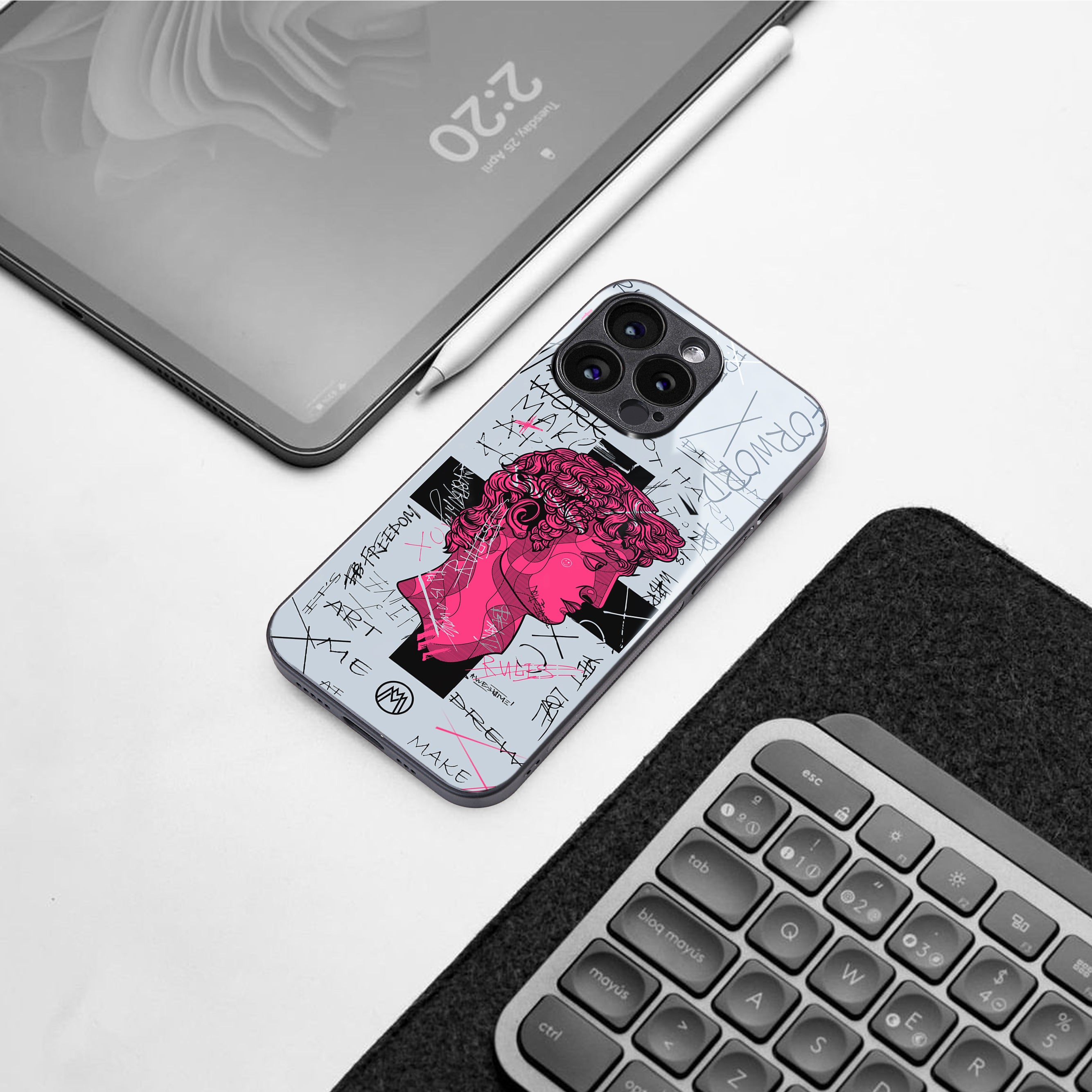 lost in reality david back phone cover | glass case for iphone 15