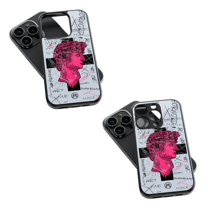 Trendy Glass Back Mobile Case for iPhone, Samsung, Redmi, OnePlus, Google Pixel, Motorola