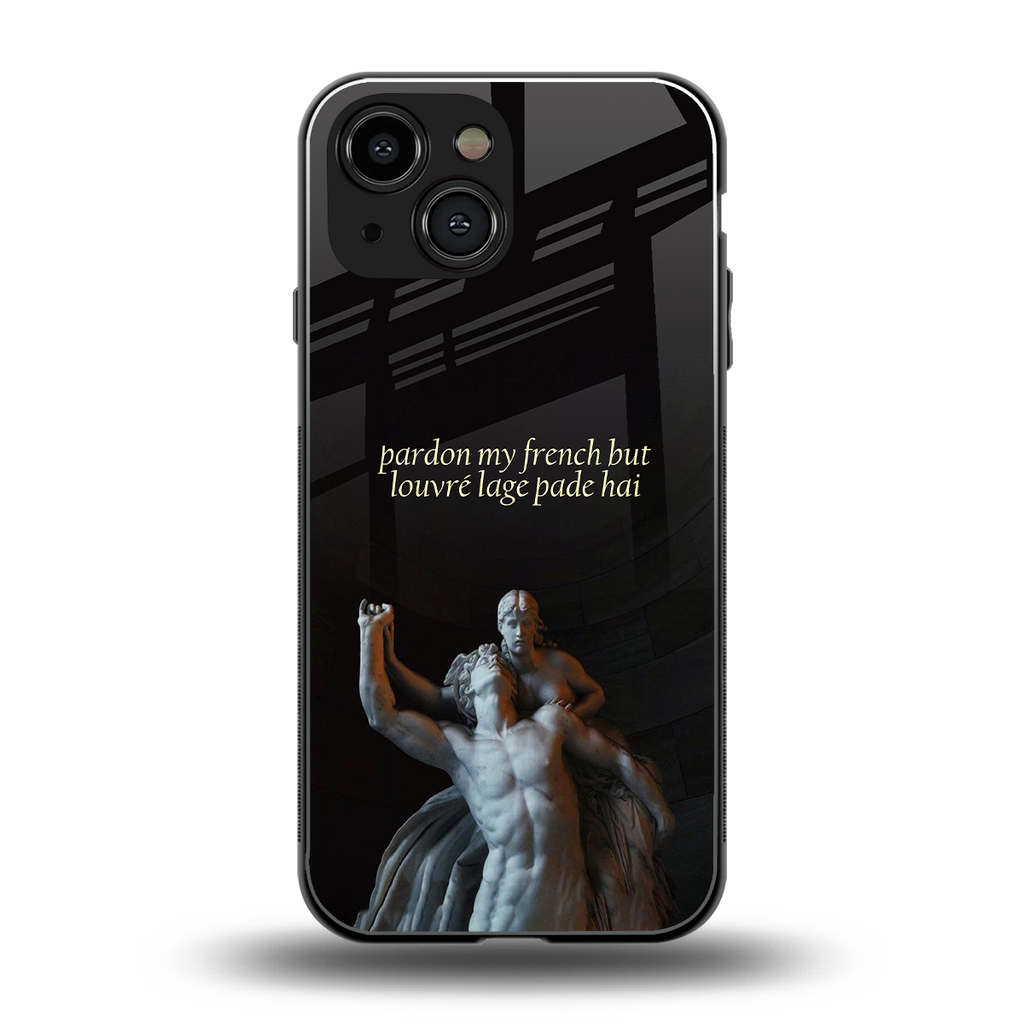 louvre back phone cover | glass case for iphone 13 mini