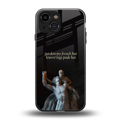 louvre back phone cover | glass case for iphone 13 mini